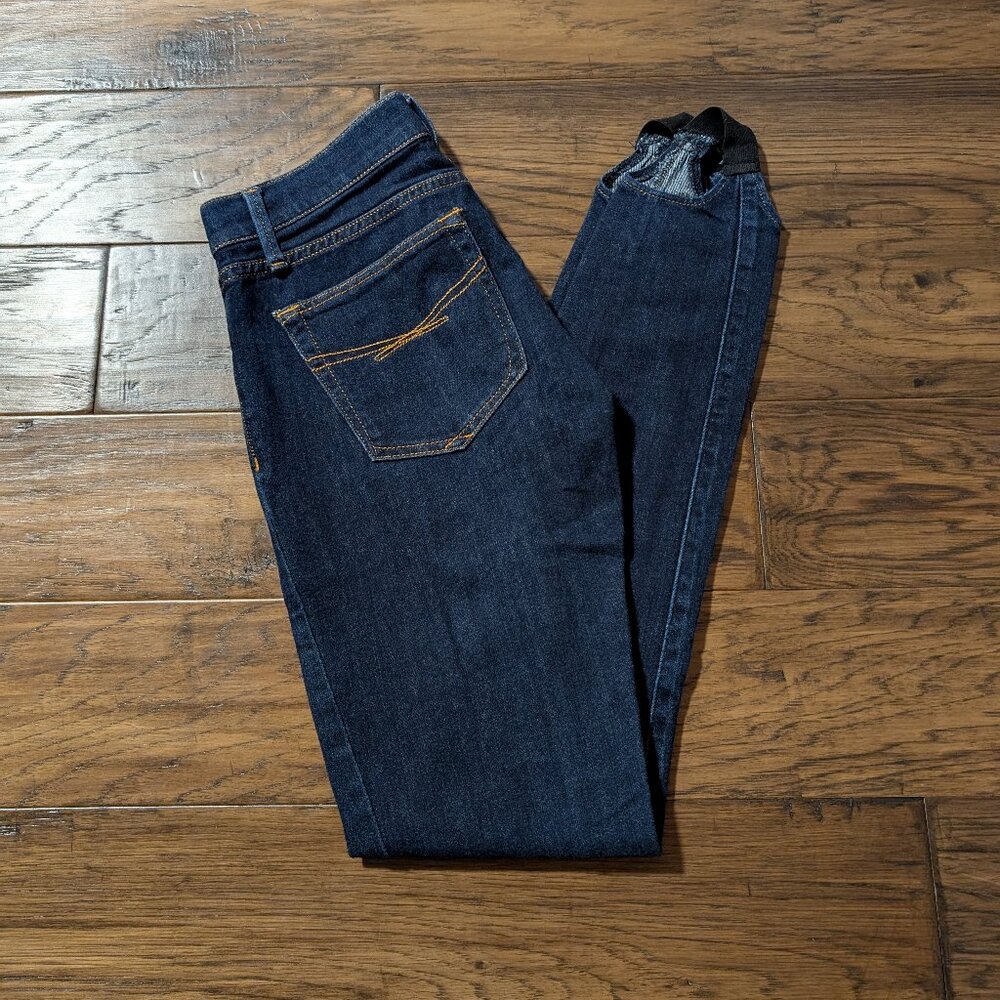 Gap stirrup jeans low rise dark wash denim size 25, 0 regular